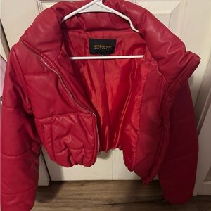 Ambiance Vibrant Red Puffer Jacket
